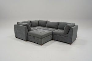 Thomasville Tisdale 5-Piece Modular Sectional w/Storage Ottoman
