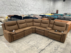 Gilman Creek Simms Power Reclining Sectional w/Power Headrests
