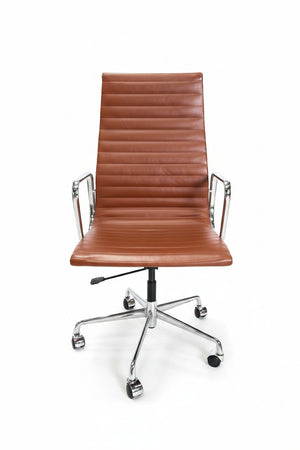 Cognac Tan Leather Office Chair