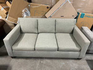Pottery Barn 81” Light Gray York Square Arm Sofa