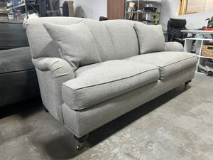 Ethan Allen Gray 76” Oxford Sofa