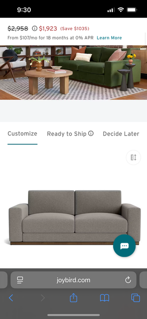 Joybird Holt Sofa (Cody Slate)