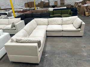 Albany Park Kova Box Cushion Corner Sectional (Dune Performance Linen)