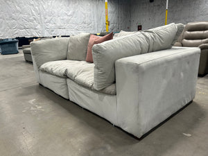Jackson Furniture 2-Pc Modular Gray Velvet Cloud Sofa