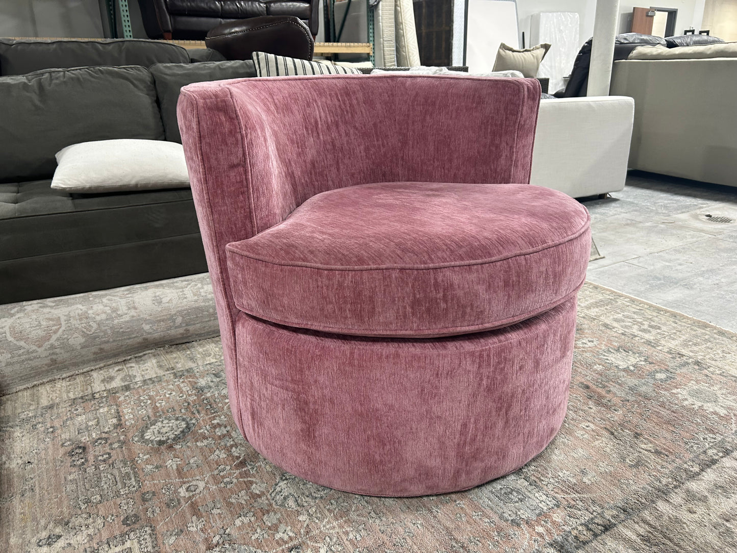 BRAND-NEW Joybird Pink Carly Swivel Chair