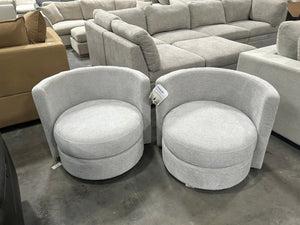 Davos 2-Pack Fabric Chairs - Gray