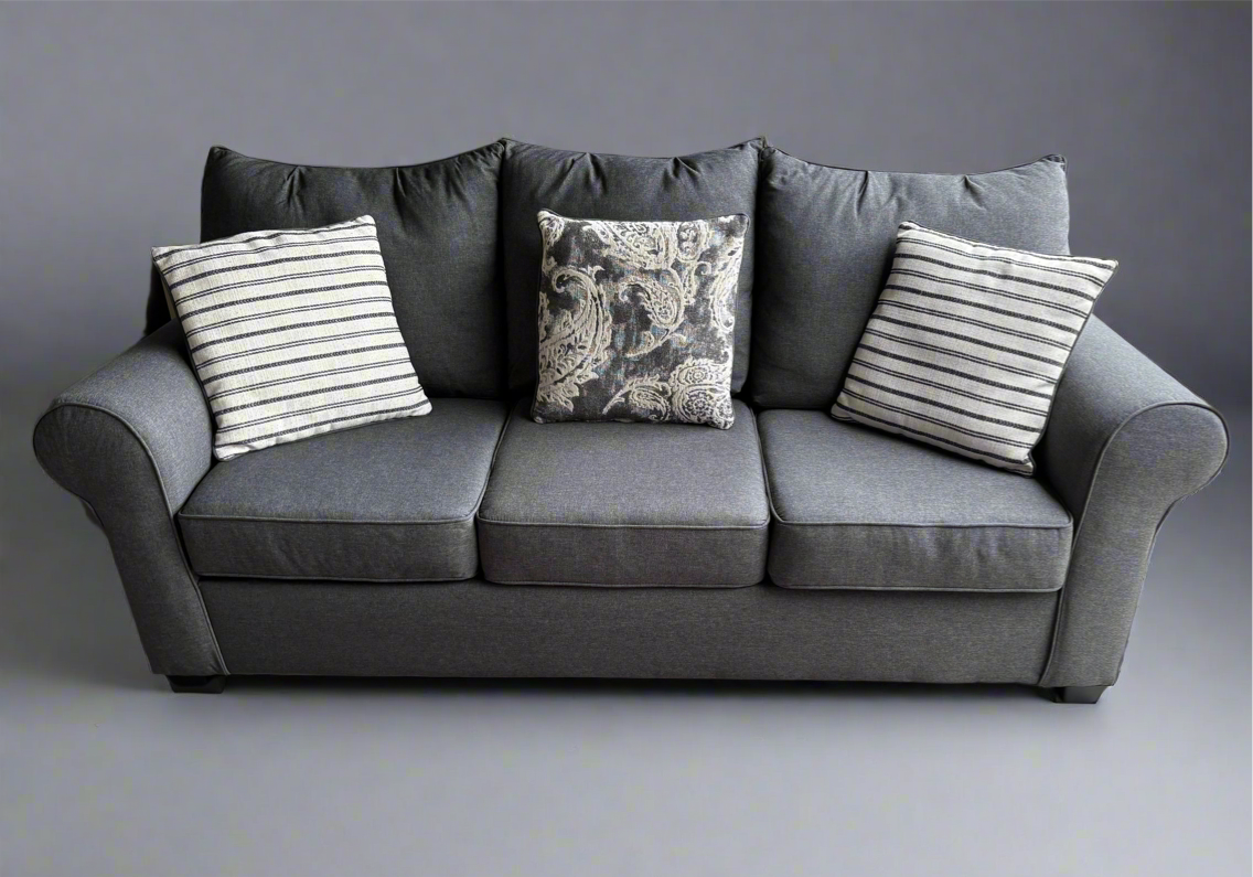 Contemporary Charcoal Gray Sofa