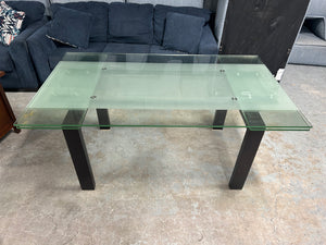 Scandinavian Designs 67'' Tempered Glass Dining Table