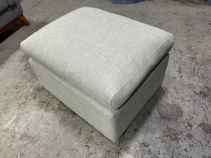 Gray Basketweave Ottoman