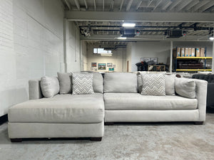 2-Pc Light Gray LAF Chaise Sectional