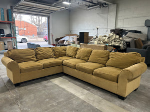 Contemporary Tan L-Shaped Sectional
