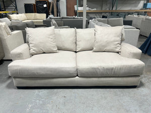 Contemporary Light Gray Oversize Sofa w/Pillows