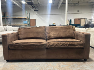 Crate & Barrel 78” Dark Brown Axis Sofa