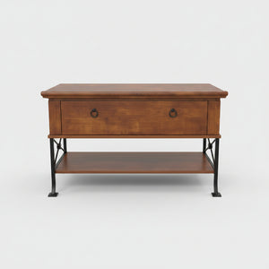 Wood & Metal Industrial Coffee Table