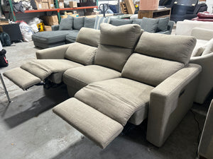 Scandinavian Designs Taupe Power Recliner Sofa