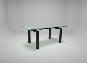 Scandinavian Designs 67'' Tempered Glass Dining Table