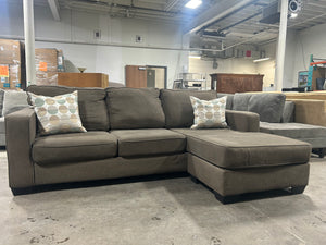Contemporary Taupe Reversible Chaise Sectional
