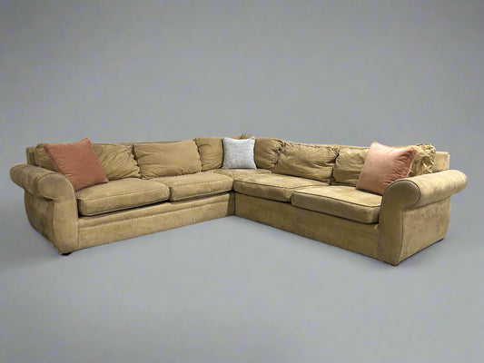 Pottery Barn Beige Pearce Collection L-Shaped Sectional
