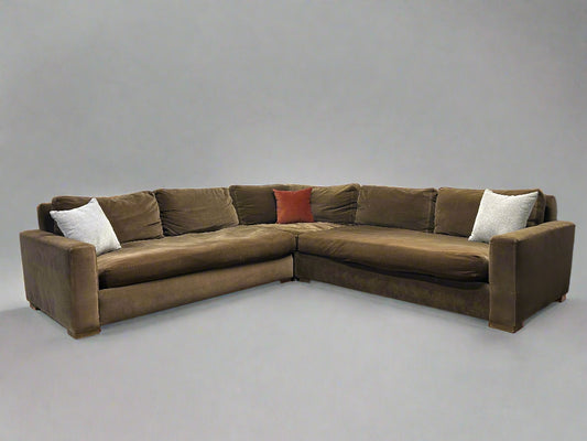 Restoration Hardware 3-Pc Bronze Maxwell Sectional