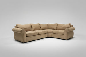 Pottery Barn 3-Pc Pearce Roll Arm Sectional