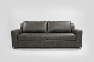 BRAND-NEW Joybird Milo Leather Sofa (Cheyenne Gray Hoss)