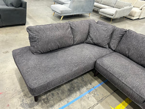 Contemporary Dark Gray Chaise Sectional