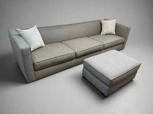 CB2 Club 3-Seater Sofa And Malea Ottoman