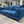90'' Blue MCM Sofa
