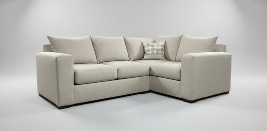 Contemporary 2-Pc Beige Sectional