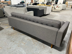 Gray Tufted MCM Sofa