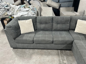 Contemporary Gray Sleeper Chaise Sectional