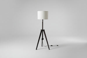 Contemporary Espresso Wood Floor Lamp