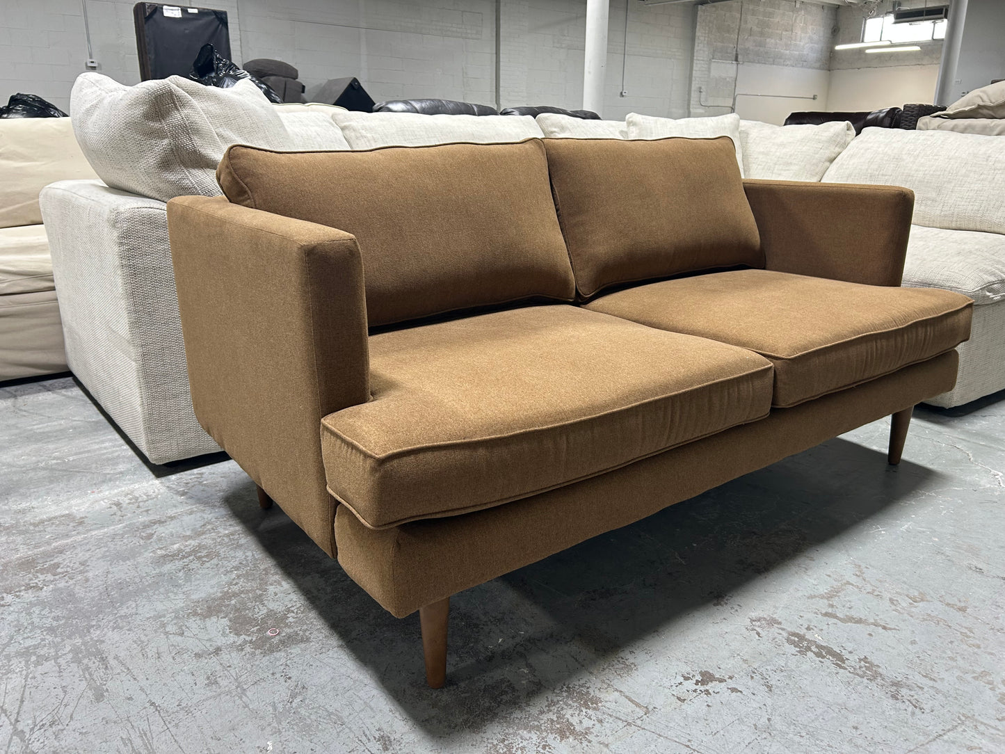 BRAND-NEW Light Brown Joybird Preston 68” MCM Sofa