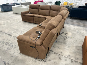 Gilman Creek Simms Power Reclining Sectional w/Power Headrests