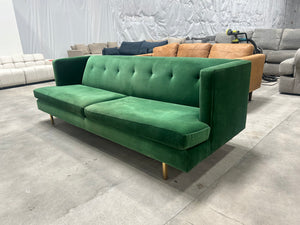 CB2 Emerald Velvet Avec Sofa