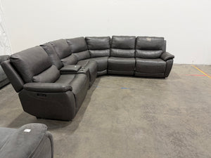Wylder Leather Power Sectional