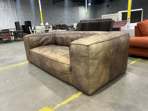 RH Fulham Leather Sofa (Matador Nutmeg)