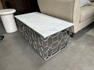 White Marble 44” Coffee Table