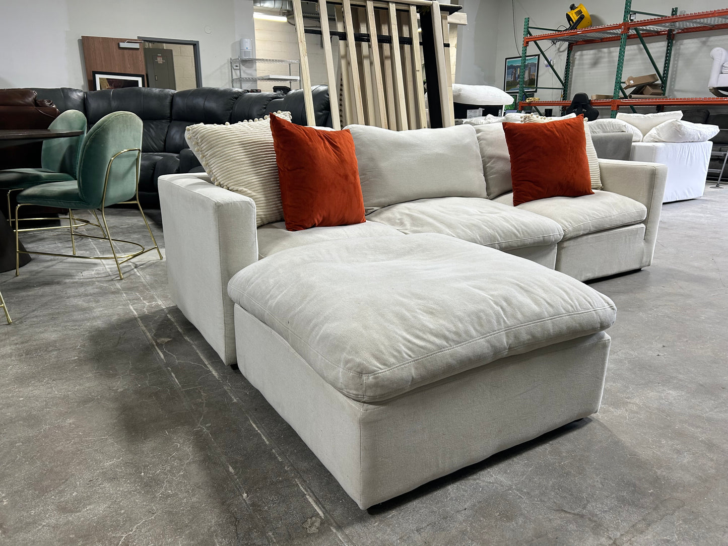 4-Pc Modular Sky Grey Cloud Sectional