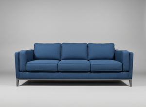90'' Blue MCM Sofa