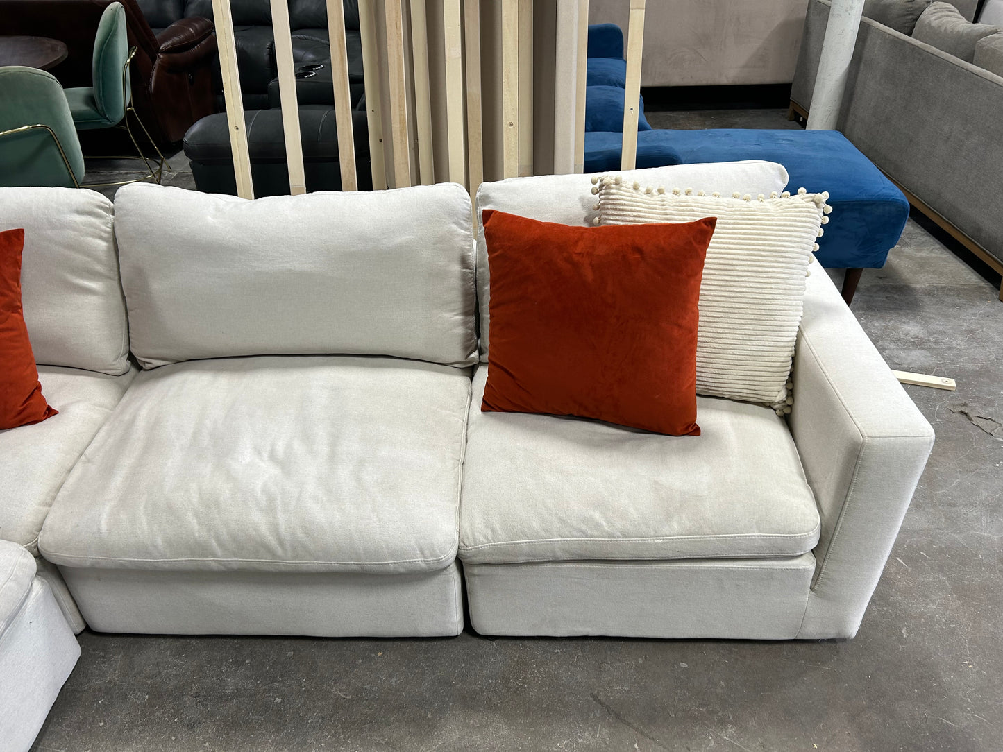 4-Pc Modular Sky Grey Cloud Sectional