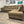 2-Pc Contemporary Brown Chaise Sectional
