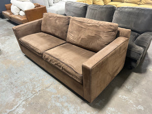 Crate & Barrel 78” Dark Brown Axis Sofa