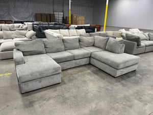Large Gray U-Shaped Sectional