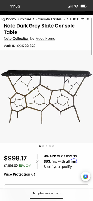 *Brand-New* Moe’s Home Nate Slate Console Table