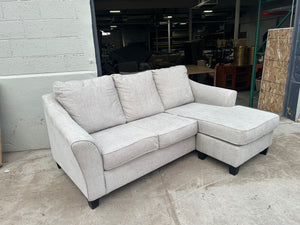 Light Gray Reversible Chaise Sofa