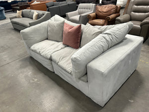 Jackson Furniture 2-Pc Modular Gray Velvet Cloud Sofa