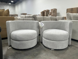 Davos 2-Pack Fabric Chairs - Gray