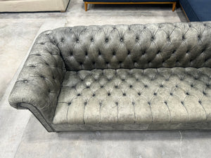 Arhaus Berwick Leather Chesterfield Sofa (Banks Mink)