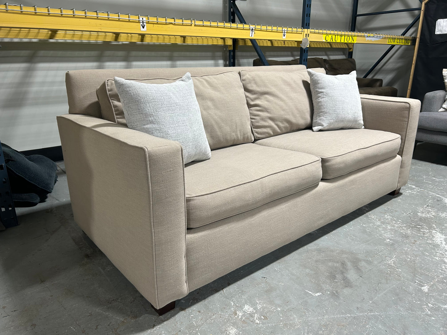 West Elm Beige 76” Henry Sofa